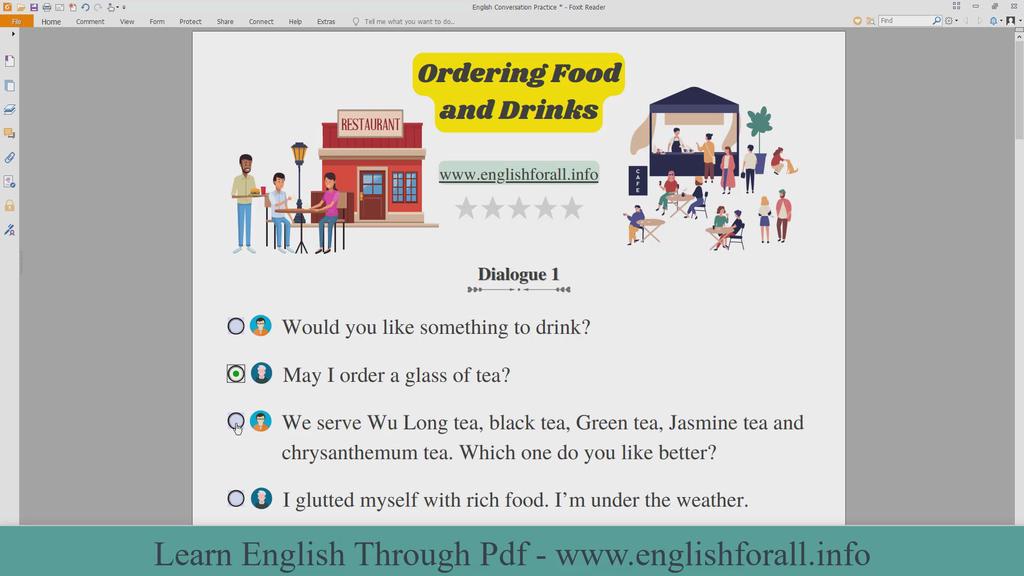 'Video thumbnail for English Conversation Practice - Ordering Food and Drinks'