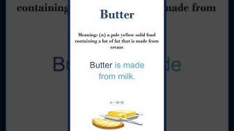 'Video thumbnail for Butter meaning | Butter in a Sentence | Most common words in English #shorts'