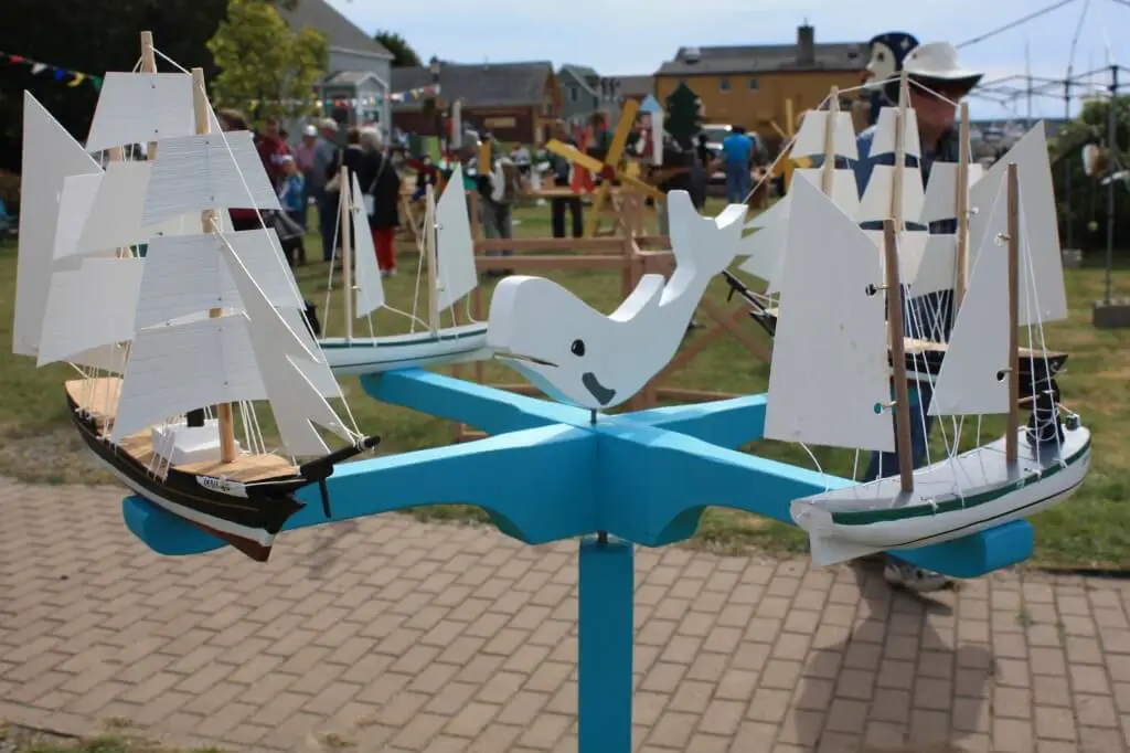 Wind chime with sailing ships