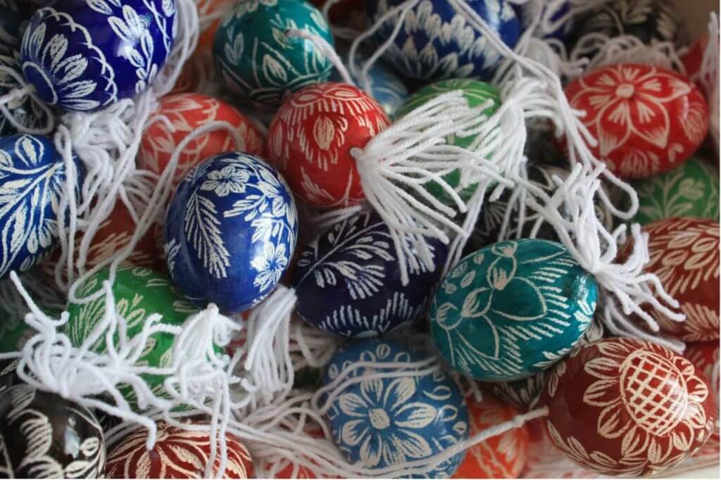 Painted easter eggs - Easter tradition in Burgenland