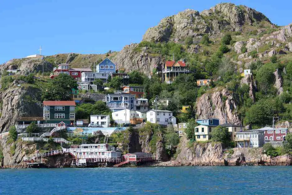 Residential area along the harbor entrance