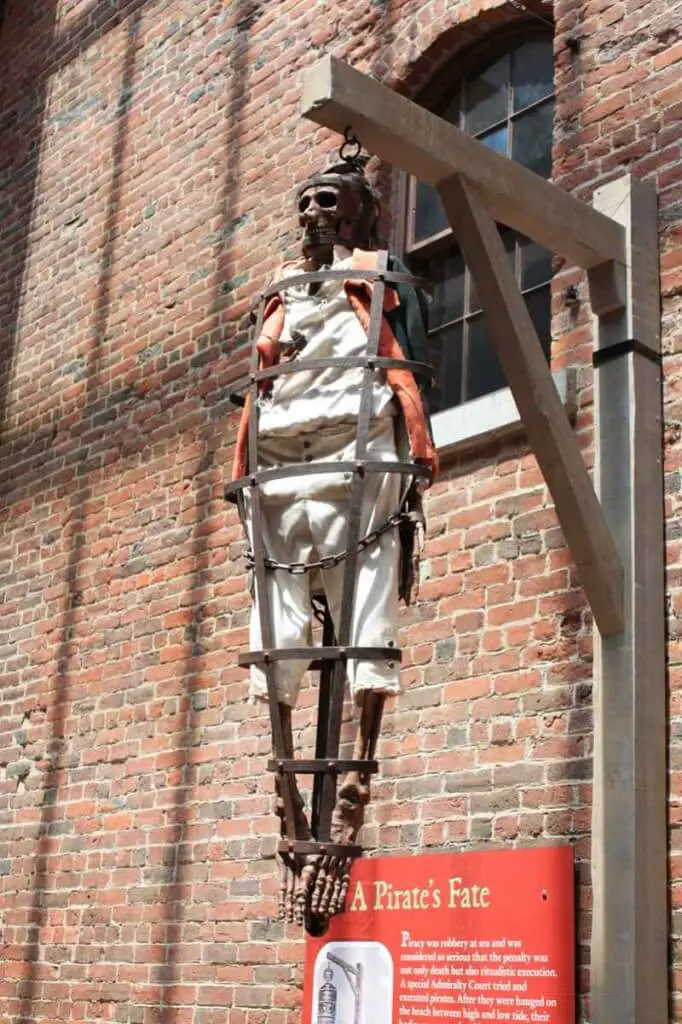 A "dead pirate" in the Maritime Museum of the Atlantic in Halifax