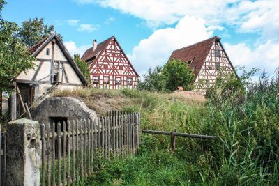 Farming village in the open air museum Bad Windsheim
