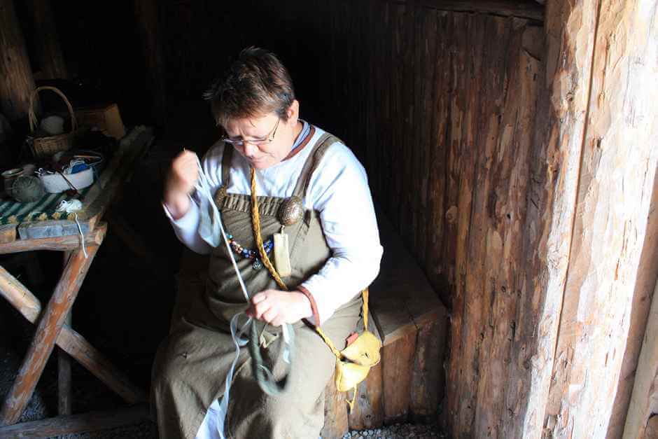 Viking woman at L'Anse aux Meadows Viking Site