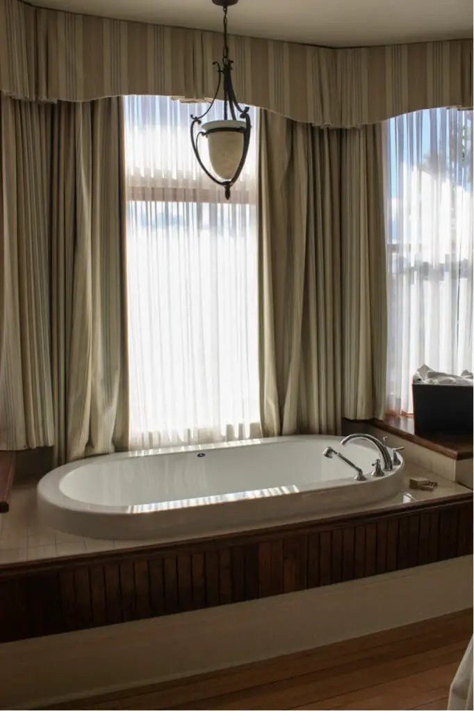 The bathtub in our room at Maison Tait House in Shediac