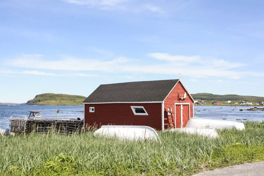 Red fisherman's hut