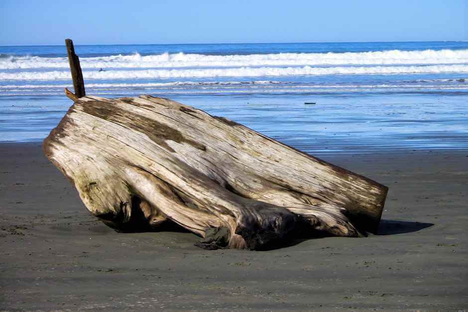 On the Pacific beach