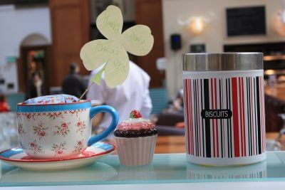 Café on the first floor of the Powerscourt Townhouse Center