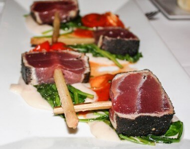 Tuna at the OLA restaurant in Miami Beach