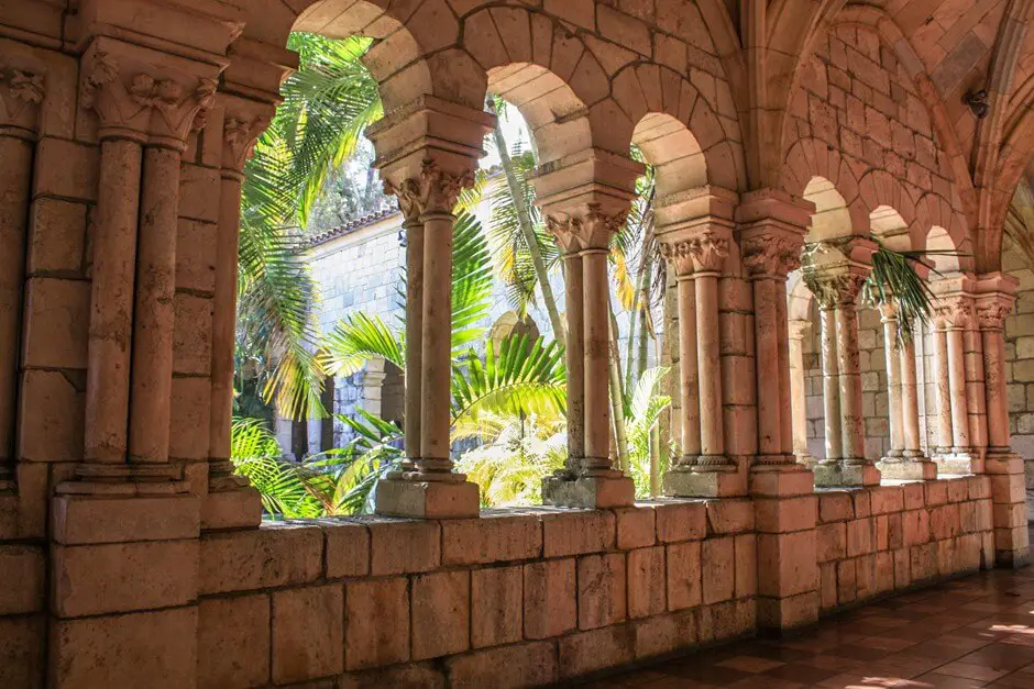 Cloister in the Spanish monastery in Miami Beach