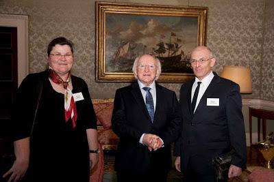 Monika und Petar mit dem Staatspräsidenten von Irland, Michael Higgins