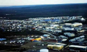 Inuvik, die Ölstadt in den Northwest Territories in Kanada