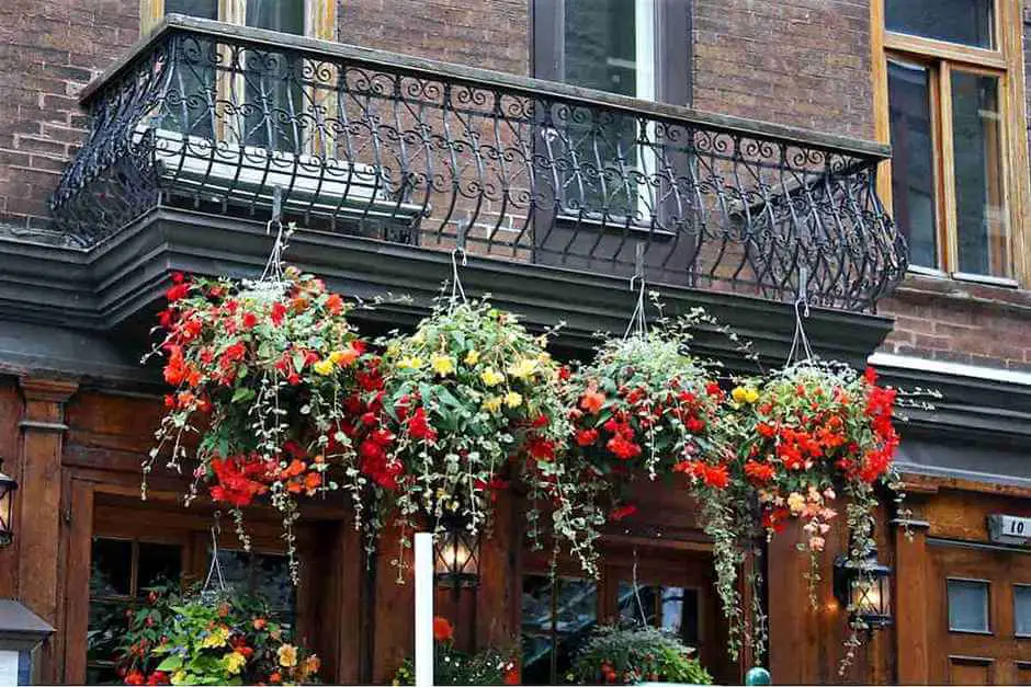 Flowers balcony in Quebec old town