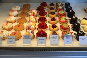 The delicious tarts in the patisserie P'tit Choux in Toronto