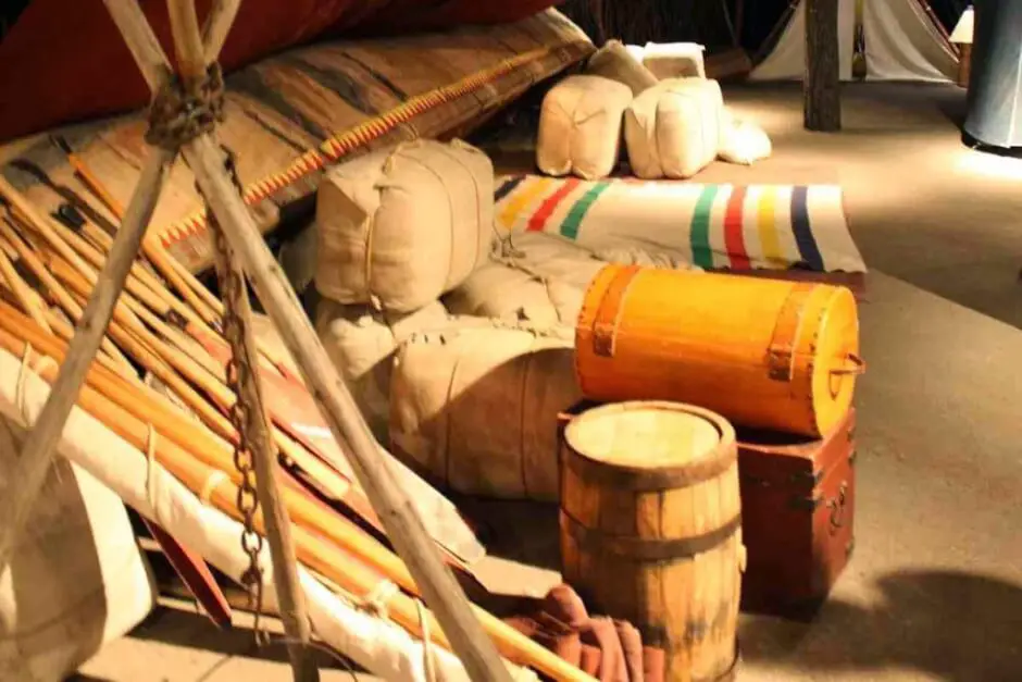 Canoes also served as protection for voyageurs on their journeys