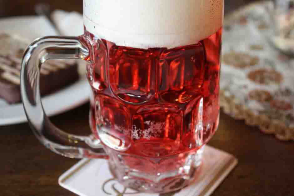 A Potsdamer! - Beer with raspberry lemonade © Copyright Monika Fuchs, TravelWorldOnline