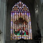 Stained glass window in the Sint Rombouts Cathedral
