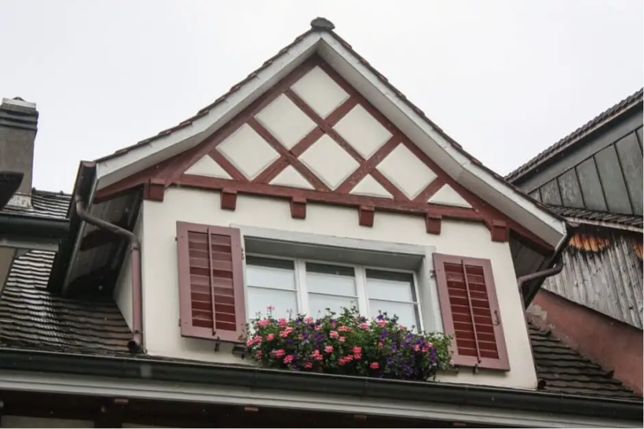 Half-timbered gable in Stein am Rhein