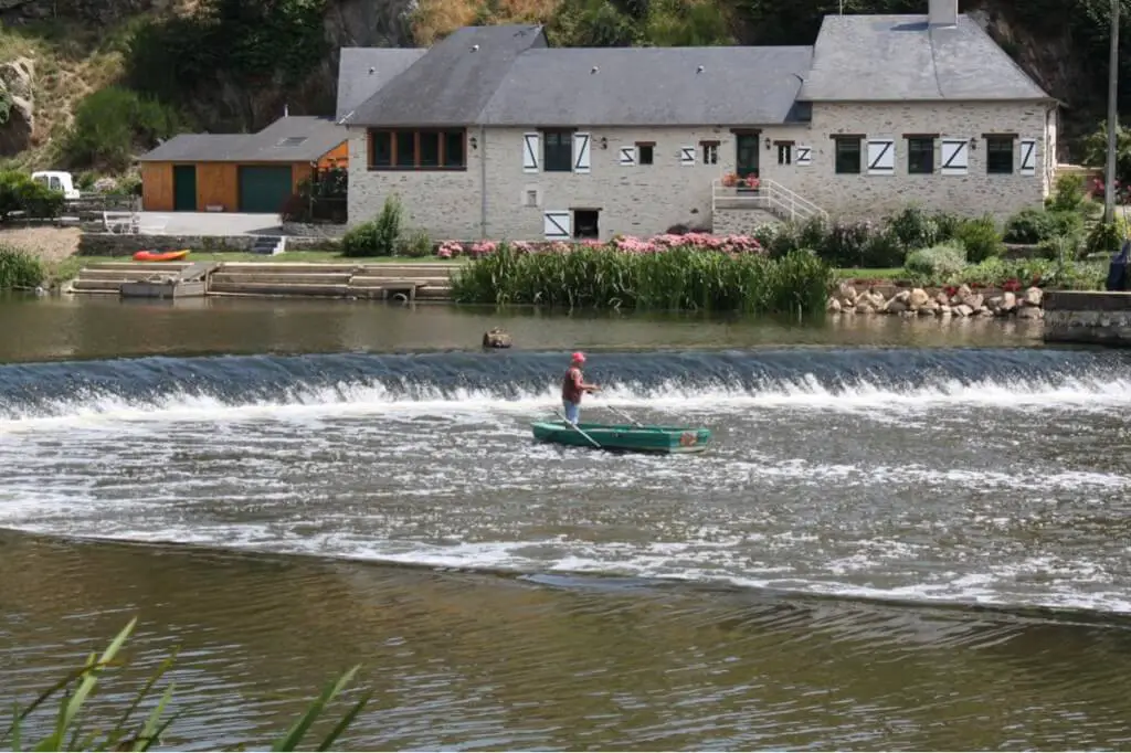 A fisherman at one of the barrages