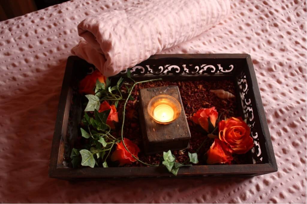 Wellness treatment by candlelight