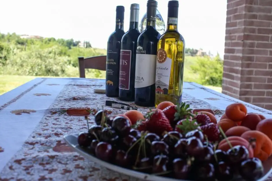 Gute Weine wachsen in der Emilia Romagna auf den Hügeln über Cesenatico
