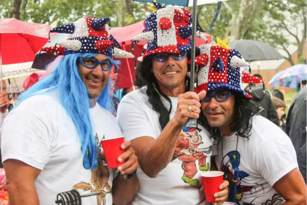 Three acadians at the Tintamarre