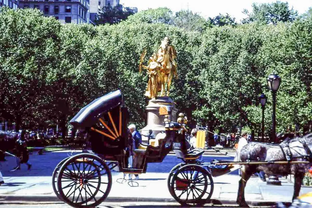 Carriage ride in Central Park in Manhattan