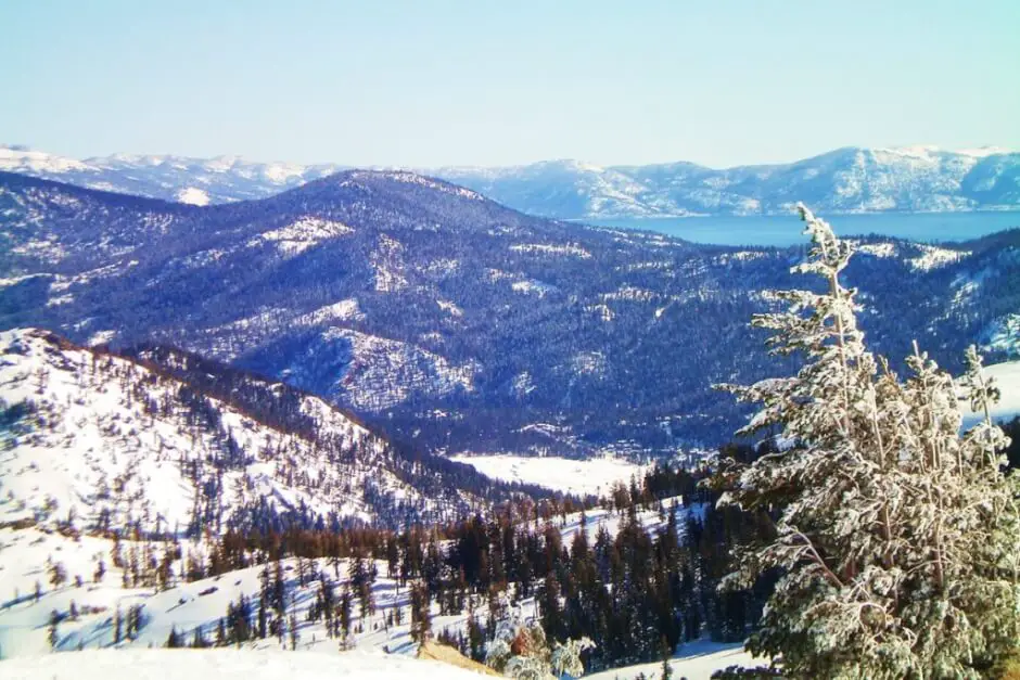 Squaw Valley Blick von Top of Granite Chief Lake Tahoe