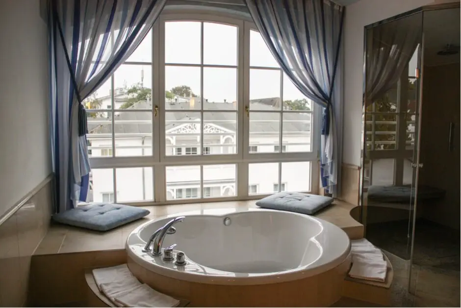 Spacious bathroom in the residence