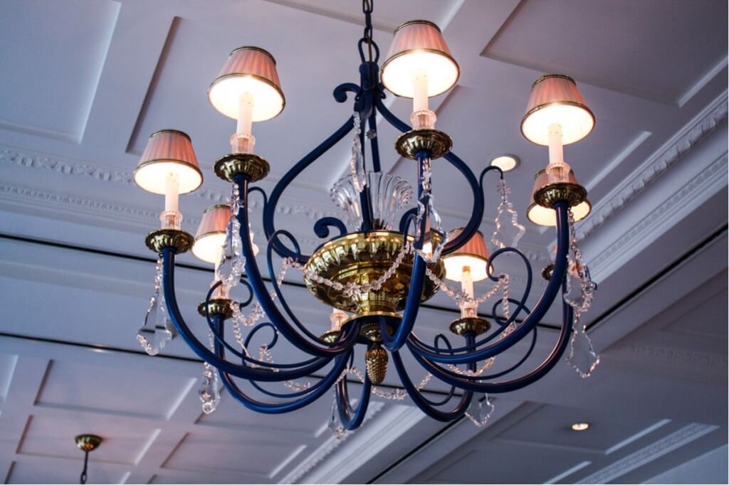 Murano chandelier in the Kurhaus restaurant
