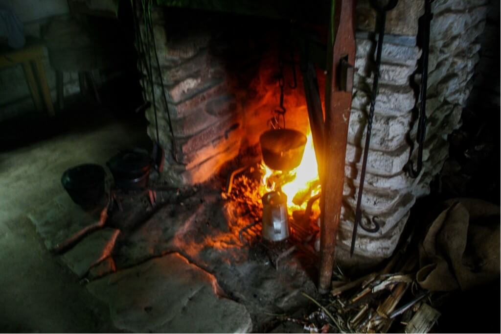 Beginning of 19. Century was still cooking over an open fire