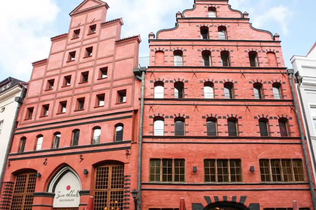 The gabled houses in the Hotel Scheelehof