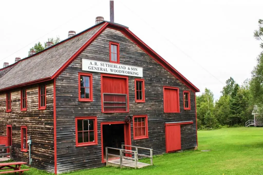 Die Sutherland Steam Mill am Sunrise Trail in Nova Scotia