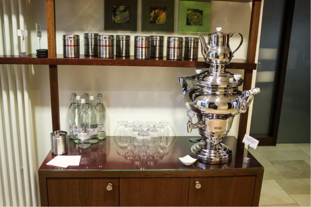 The tea bar in the health center