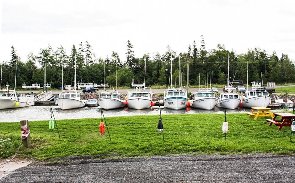 Lobster boats at Toney River on the Sunrise Trail in Nova Scotia