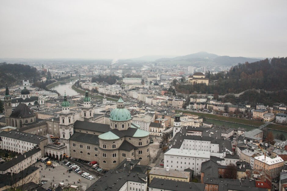View of Salzburg from the fortress Hohensalzburg