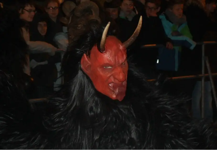 Krampus in Gnigl - Salzburg at Christmas time at the Krampus run in Salzburg