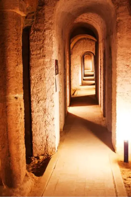 In den Grotte di Camerano in Marken Italien