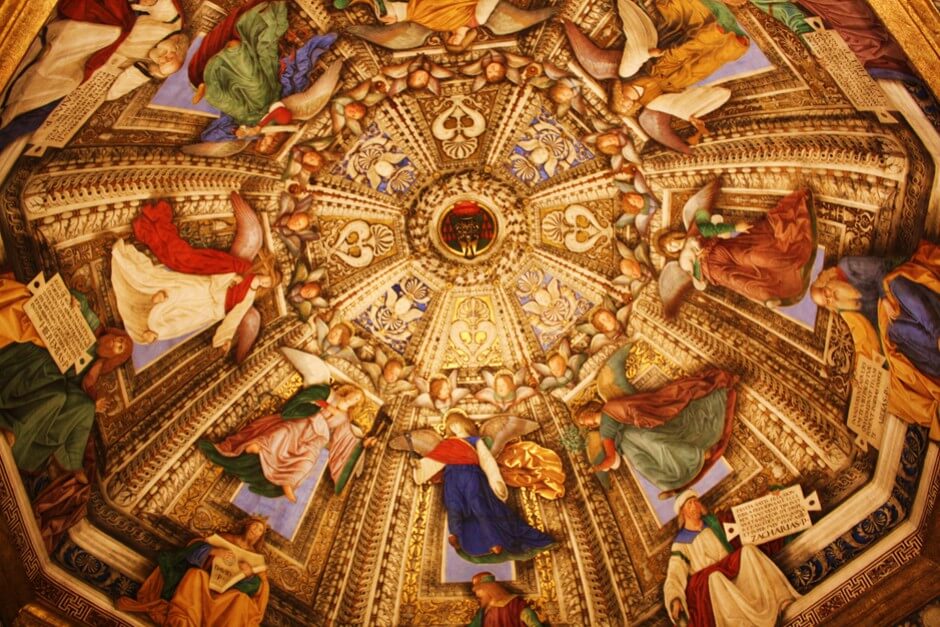 Dome in the Loreto Basilica in Marche Italy