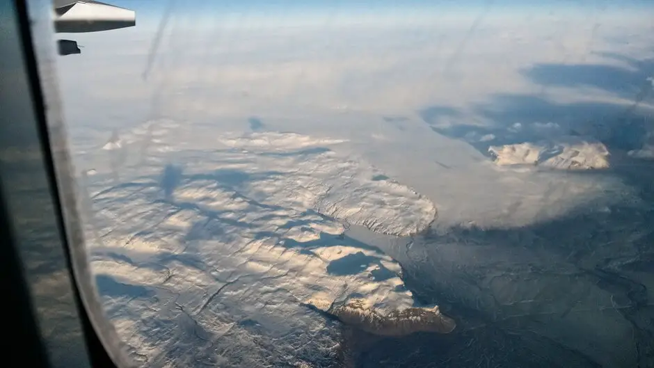 Ausblick auf Island im Winter