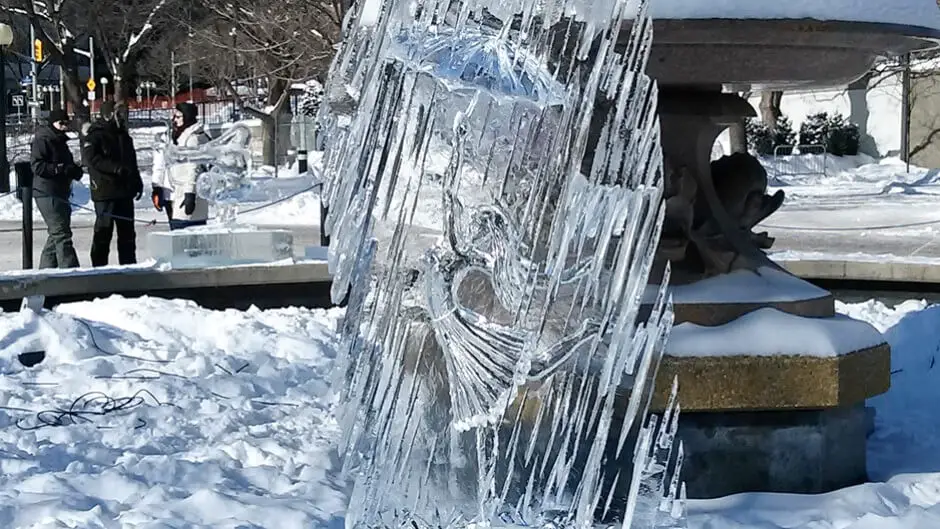 Ballerina in ice at the Ottawa Winter Festival