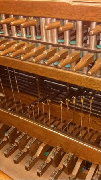 A carillon is played with hands and feet