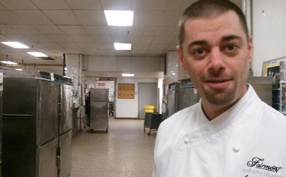 Executive Chef Louis Simard at the Fairmont Chateau Laurier