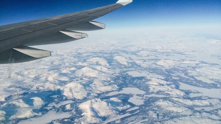 Transatlantic flights do not often offer the prospect of deserted expanses in Labrador