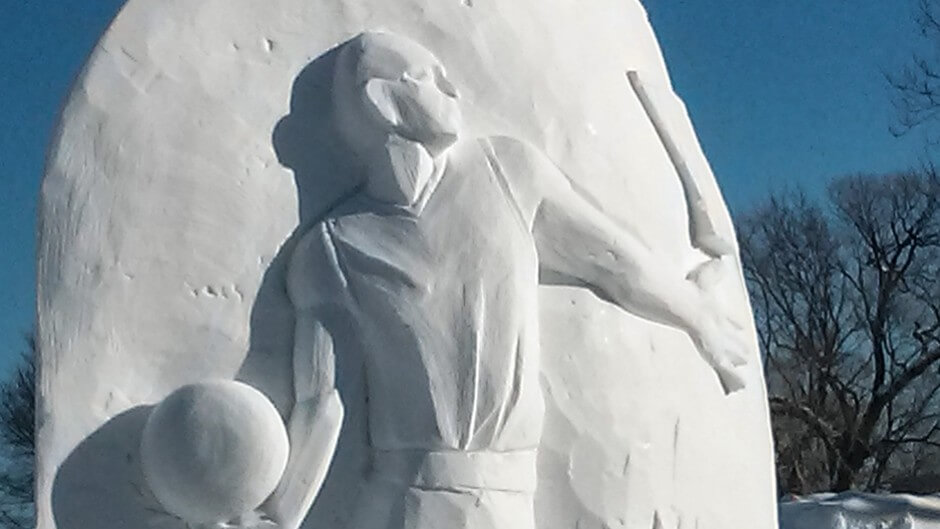 Schneeskulptur im Snowflake Kingdom