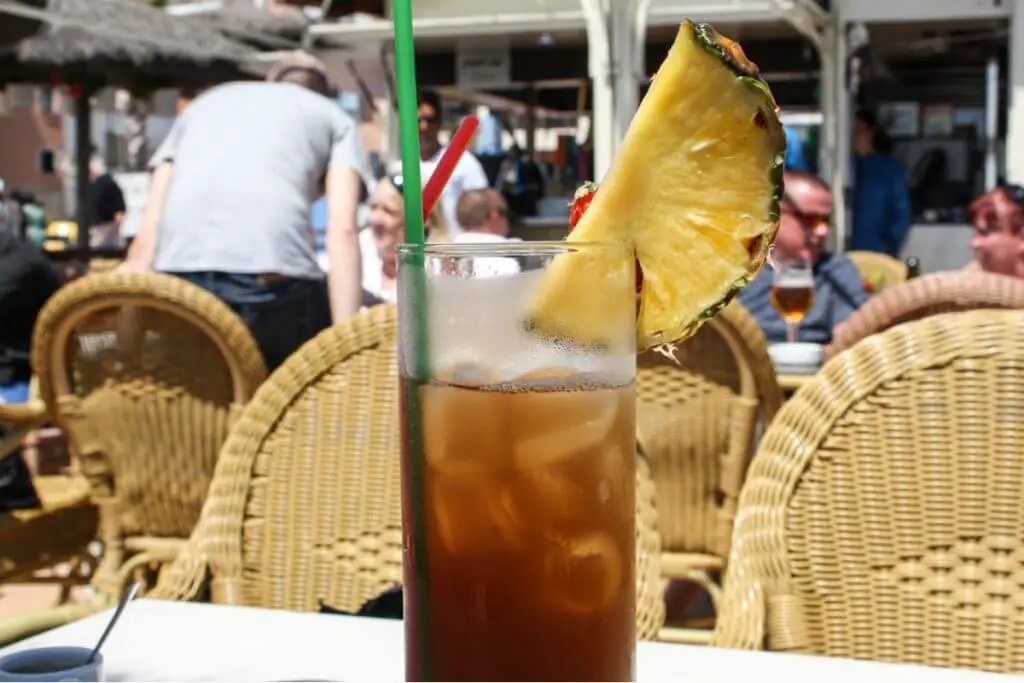 Cocktails at the beach bar in Lloret de Mar Costa Brava
