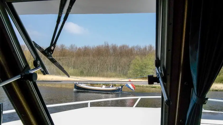 Hausboot in Holland Die Aussicht von unserem Aufenthaltsraum