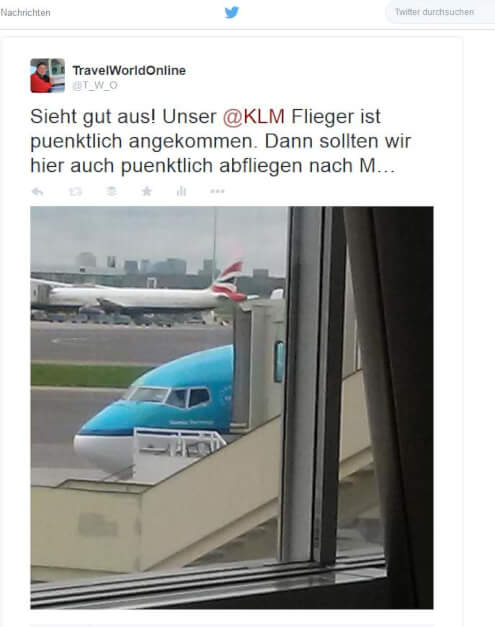 My KLM Tweet