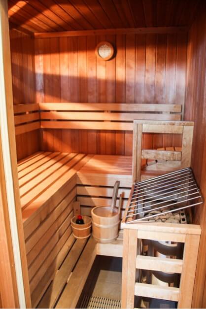 Sauna in the sauna suite at Falkensteiner Resort Stegersbach
