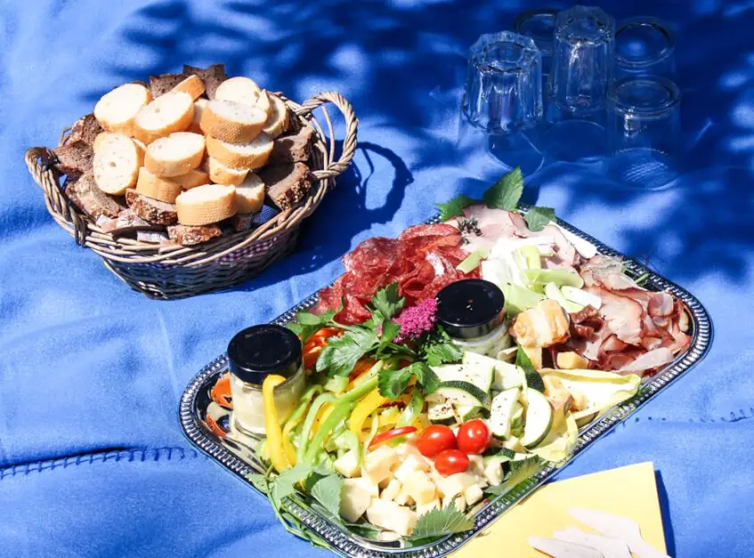 Summer picnic in the Rosarium in Baden near Vienna